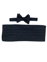 Load image into Gallery viewer, Solid Silk Bow Tie & Cummerbund Sets