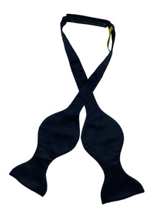 black silk self tie bow made in USA