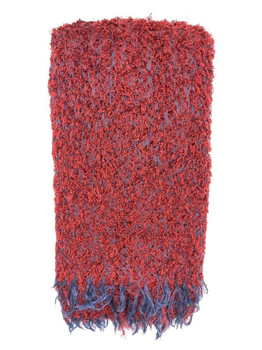burgundy silk threaded scarf made in italy