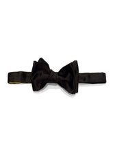 Load image into Gallery viewer, Black Silk Butterfly Bow Tie