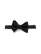 Load image into Gallery viewer, Black &amp; White Woven Pindot Self Bow Tie