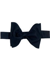 Load image into Gallery viewer, black silk self tie bow made in USA