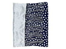 Load image into Gallery viewer, Navy &amp; White Polka Dot Double Panel Scarf
