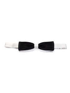 Cigar Pleated Double Face Bow Tie & Pocket Square Sets