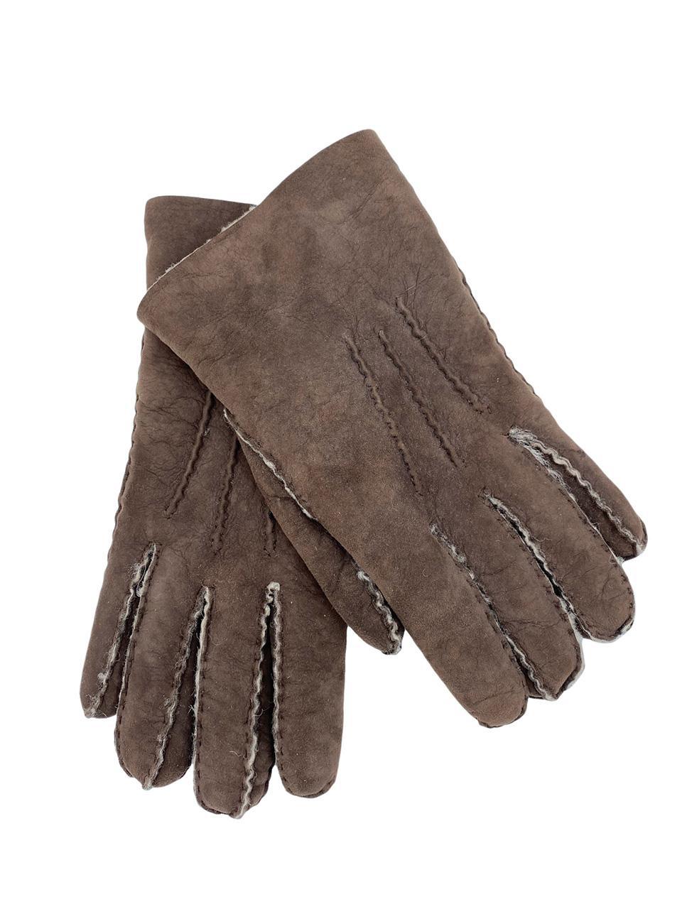 shearling handschuhe Chocolate Brown Shearling Gloves – Victortalbots.com