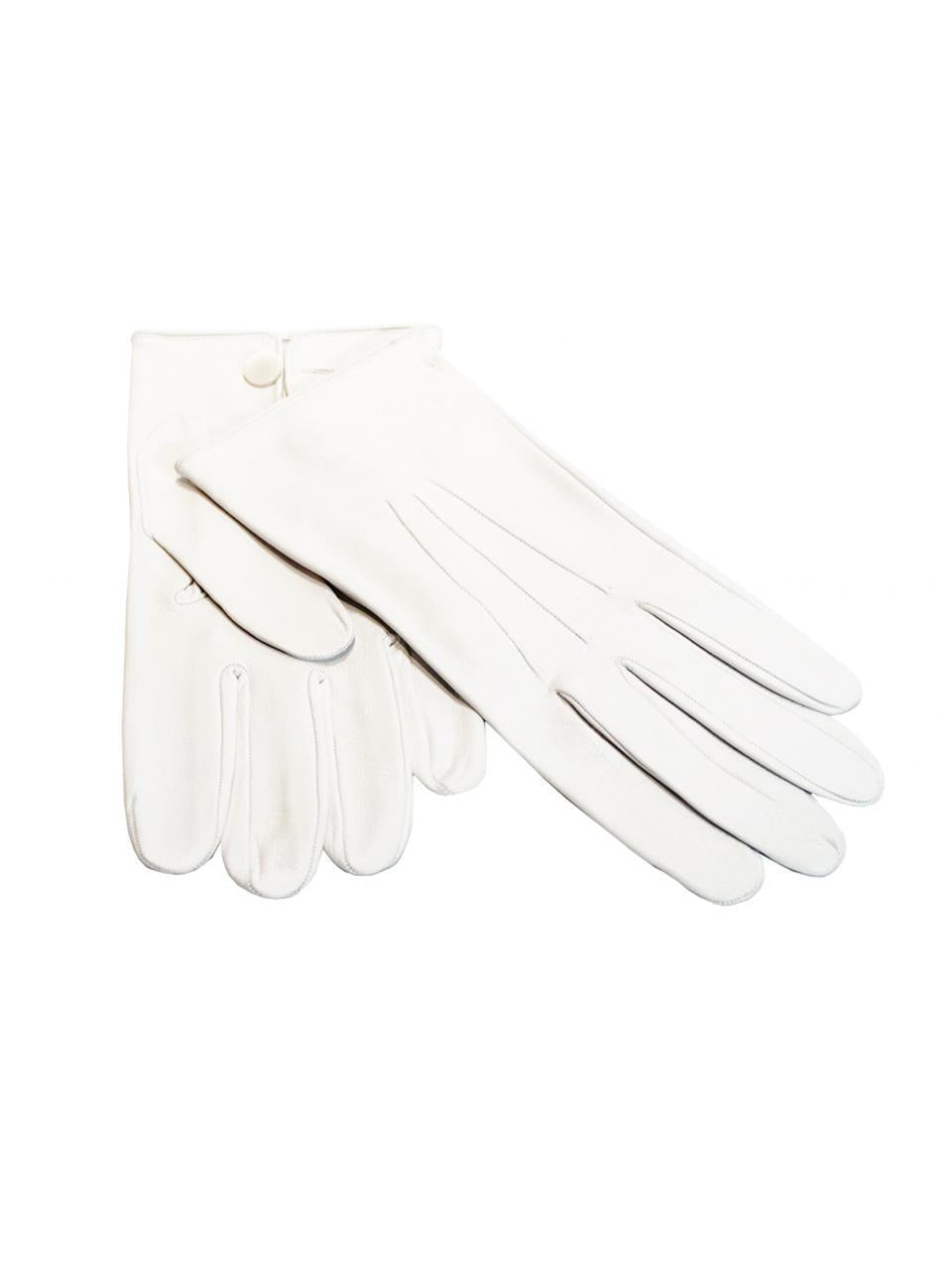 White Leather Formal Gloves – Victortalbots.com