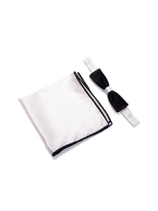 Cigar Pleated Double Face Bow Tie & Pocket Square Sets