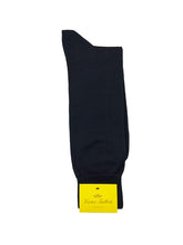 Load image into Gallery viewer, Navy Cotton Mid Calf Sock