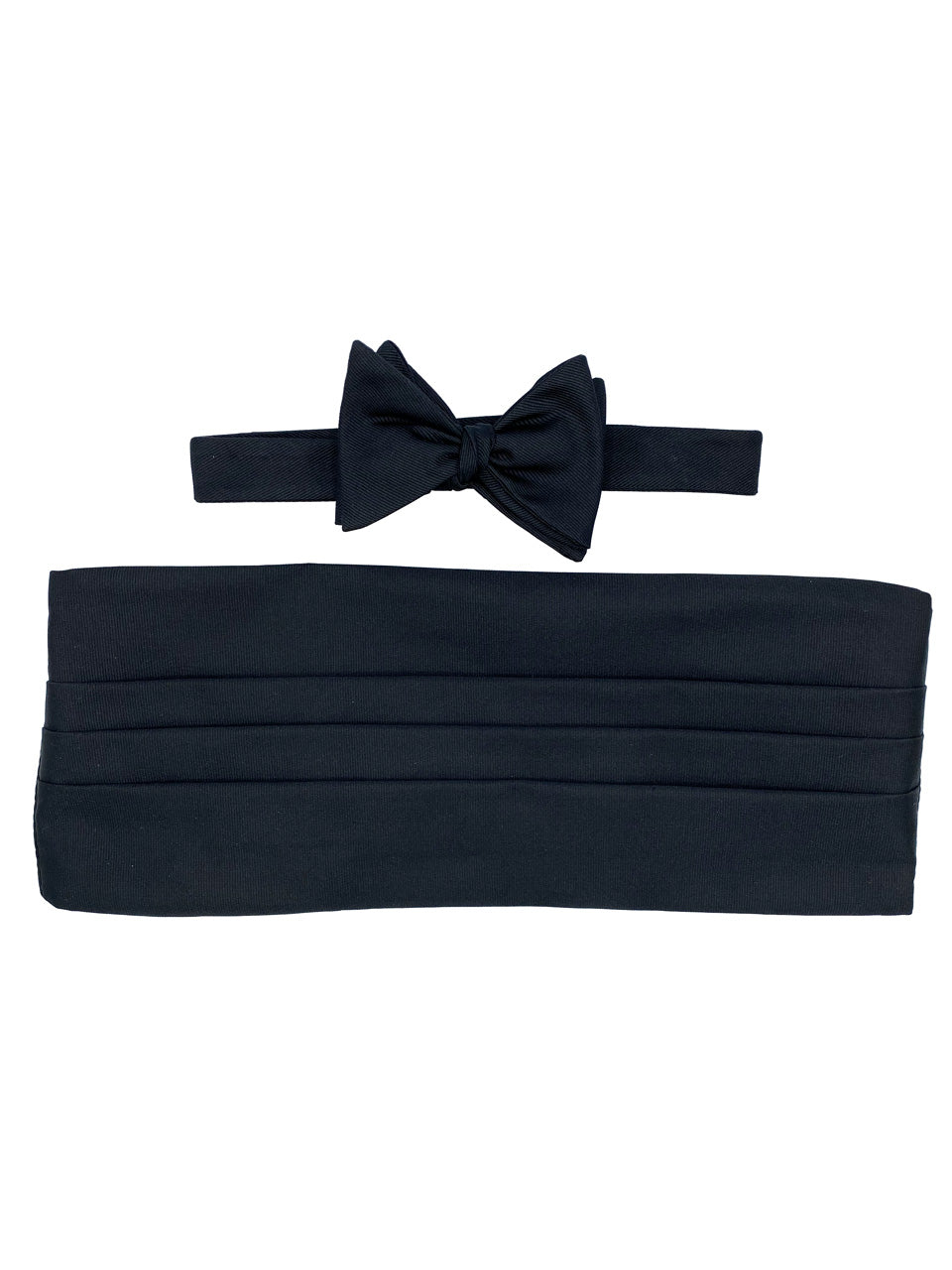 Black Grosgrain Bow Tie & Cummerbund Set