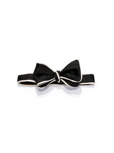 Black Self Bow with Piping