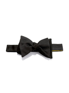 Black & White Multi Panel Self Pindot Bow Tie