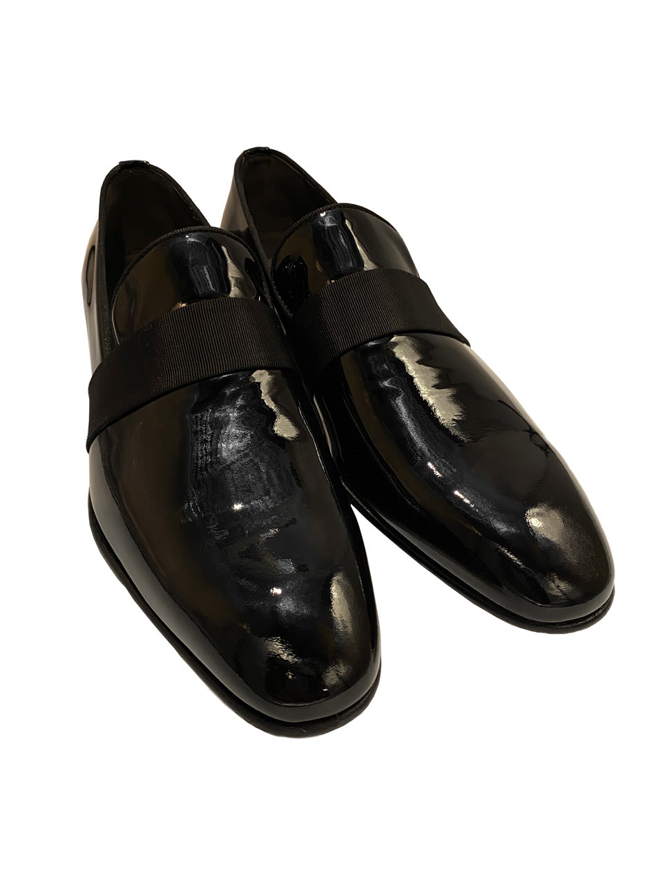 Legwork Brogue Informal Oxford Wingtip Black Patent Italian Leather Sh