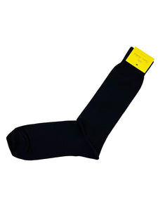 Navy Cotton Mid Calf Sock