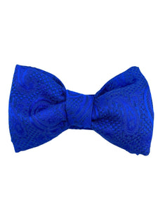 royal blue pre tied bow made in italy