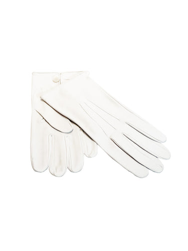 white leather formal gloves